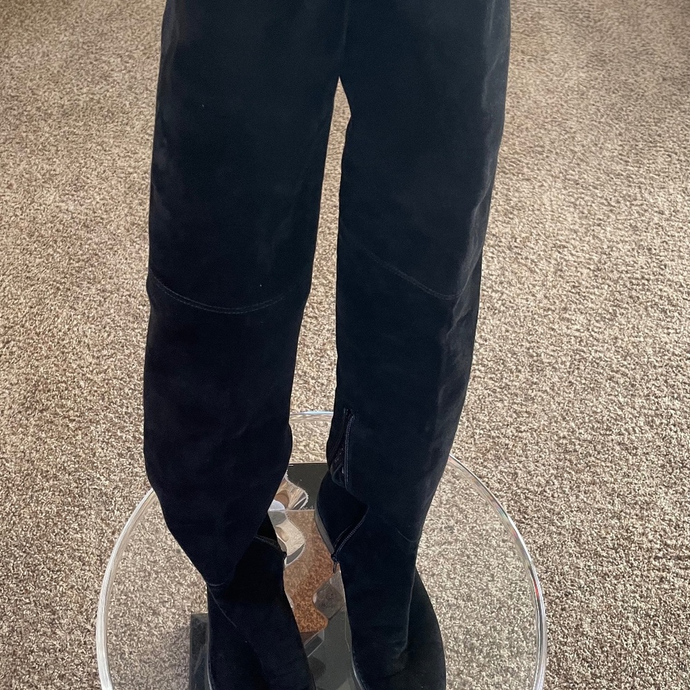 Stuart Weitzman Black Suede Over the Knee Boots Women US Size 4